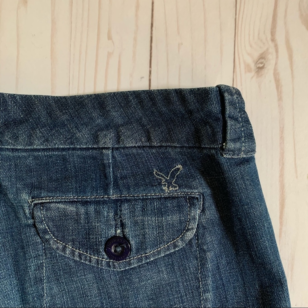 American Eagle Outfitters blue jean shorts size 8 - Picture 4 of 7